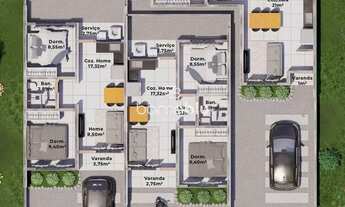 Imagem 5: Geminados de 2 quartos com 51,00 m² no bairro Quinta dos Açorianos - Barra Velha/SC