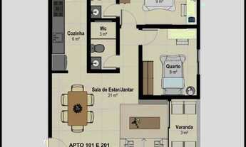 Imagem 7: Apartamento com 2 dormitórios à venda, 62 m² por R$ 350.000,00 - Bessa - João Pessoa/PB