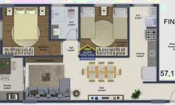 Imagem 3: 02 dorms, pagamento facilitado, 250m do mar. Oport