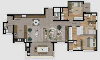 Imagem 5: Apartamento com 4 dormitórios à venda, 128 m² por R$ 1.500.000,00 - Vila Gilda - Santo And