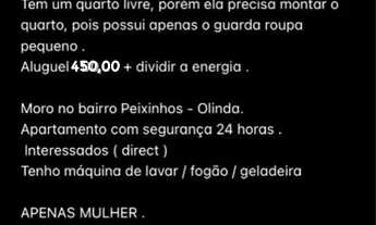 Imagem: Vaga para dividir apartamento