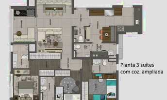Imagem 4: Apartamento para venda com 114 metros quadrados com 3 quartos em Vila Hamburguesa - São Pa
