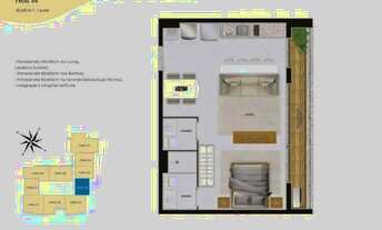 Imagem 7: Ágio Azure Compact Life Unidade Voltada para o Areião. Aceita permuta Studio com 1 Quarto