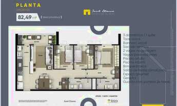 Imagem 2: Apartamento para venda possui 82 metros quadrados com 3 quartos em Goiabeiras - Cuiabá - M