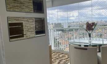 Imagem 2: Apartamento com 2 quartos e varanda gourmet mobiliado