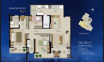 Imagem 4: Apartamento para venda tem 90m2 com 3 quartos em Guararapes - Fortaleza - Ceará