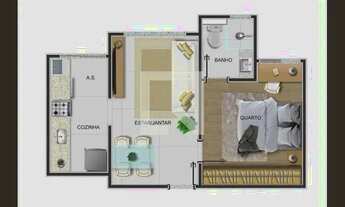 Imagem 2: Apartamento à Venda - Floresta, 1 Quarto, 36 m2