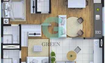 Imagem 7: APARTAMENTO de 53,14 m 2 dormitórios sendo 1 suite e 1 vaga com varanda gourmet, em Vila U