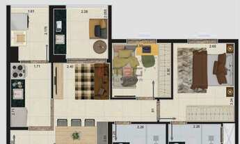 Imagem 2: Apartamento à venda - 55 m2 - Alto da Lapa - 2 dorm / 1 Suite