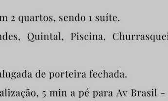 Imagem 2: Linda casa com 2 quartos, sendo 1 suíte. Cômodos grandes, Quintal, Piscina, C