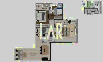 Imagem 4: Apartamento à venda, 2 quartos, 1 suíte, 1 vaga, Santa Branca - Belo Horizonte/MG