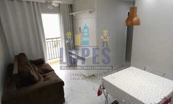 Imagem 2: Apartamento no 3º andar, sala, sacada, 3 quartos, mobiliado, lavanderia, uma vaga de garag