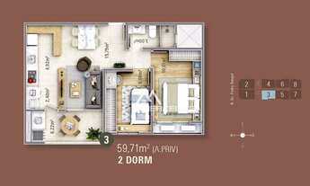 Imagem 3: Apartamento à venda, 56 m² por R$ 394.173,00 - São João - Itajaí/SC