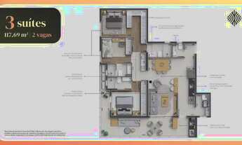 Imagem 2: Apto 117 m² - 3 suites a 2 min do Taubaté shopping