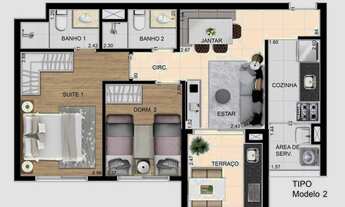 Imagem 3: Apto. com 54 m2. à Venda no JD. São Paulo - ZN