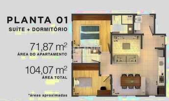 Imagem: Apartamento 01 Suíte 01 Quarto