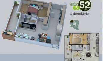 Imagem 2: Apartamento para Venda em Praia Grande, Real, 1 dormitório, 1 banheiro, 1 vaga