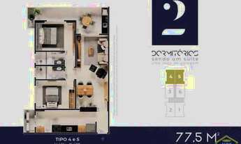 Imagem 6: Apart 2 dorms, Canto do Forte, Entrada R$ 93 mil, JGA921