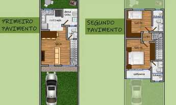 Imagem 2: Casa Duplex com 2 suítes, condomínio Camila fechado, bairro Santíssimo