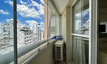 Imagem 3: Apartamento mobiliado 01 dormitório 01 vaga 28 m2 ar condicionado lazer terraço próximo PU