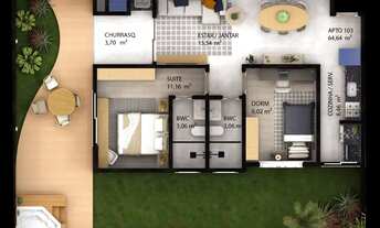 Imagem 15: Imóvel para venda com 65 metros quadrados com 2 quartos