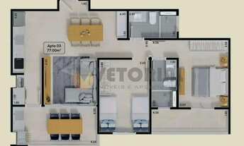 Imagem 6: Apartamento com 2 dormitórios à venda, 77 m² por R$ 530.000 - Prainha - Caraguatatuba/SP