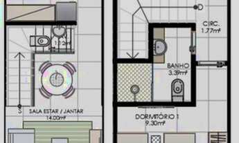 Imagem: Casa à venda, 58 m² por R$ 258.000,00