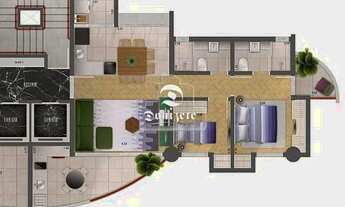 Imagem 6: Apartamento para venda com 85 metros quadrados com 2 quartos em Jardim - Santo André - SP