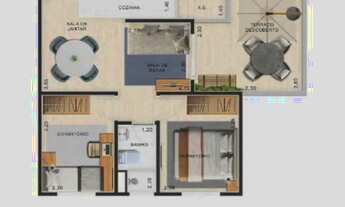 Imagem 5: Apartamento para venda tem 47 metros quadrados com 2 quartos
