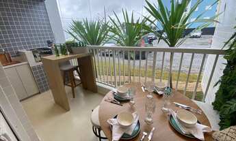 Imagem 3: Apartamento pé na areia com varanda gourmet e vaga de garagem em Mongaguá