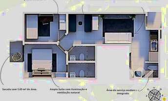 Imagem 15: Cód.: 9763 - Apartamento sem condomínio, com elevador, 02 dormitórios sendo 01 suíte e 01