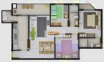 Imagem 4: Apartamento com 3 dormitórios à venda, 83 m² por R$ 640.000,00 - Vila Gonçalves - São Bern