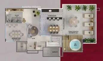 Imagem 6: Cobertura luxo 04 quartos e 04 vagas a venda no bairro Santo Antonio em Belo Horizonte