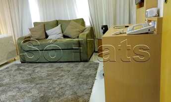 Imagem 3: Flat no Jardim Paulista disponível para locação em fiador 1x dormitório mobiliado com serv