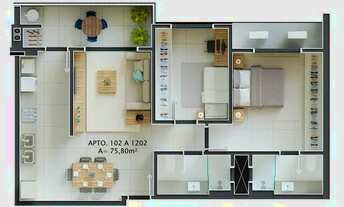 Imagem 7: Apartamento na Pedra Branca, Le Magnific com 2 quartos sendo 1 suíte , 2 banheiros e 1 vag