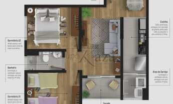 Imagem 3: Apartamento - Jardim Flórida - Residencial Ágata - 55,60m² - 2 Dormitórios