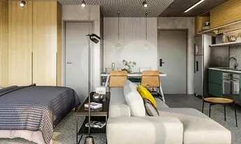 Imagem 3: Apartamento na República de 49m2 na planta c 1 dormitório, 1 banheiro e com data para sete