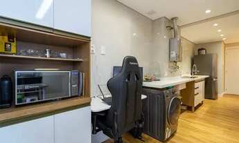 Imagem 7: Quer uma varanda gourmet para chamar de sua em condomínio clube? Esse apartamento novinho