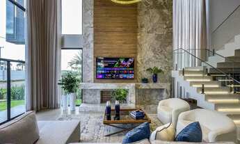 Imagem 7: Casa beira lago mobiliada e decorada com 5 suítes e piscina à venda, 417 m² - Condomínio S