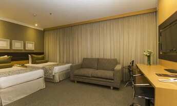 Imagem 7: Flat mobiliado com lavanderia coletiva no prédio, com 1x dormitório. Sem burocracia na loc