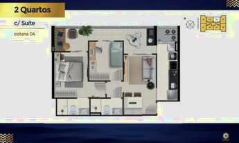 Imagem 5: Apartamentos de 02 e 03 Quartos com suíte, no Edifício Ilha de Mykonos