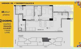 Imagem 5: Apartamento TIPO com 60,43m privativos em excelente localização e com muitos diferenciais
