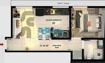 Imagem 3: Apartamentos de 25 a 40m² com 1 ou 2 dorms no Jardim Líbano