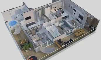 Imagem 2: LIFE - 112m2, 2 suítes (pincipal c/ banheira na sacada) + living ampliado, 2vgs - AP0381SC