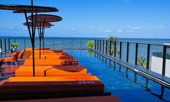 Imagem 2: Flat MOBILIADO e FRENTE MAR na beira-mar do Cabo Branco! Vista definitiva