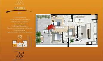 Imagem 3: Apartamento com 92,5m² 2 quartos, à venda, no bairro Bacacheri em Curitiba