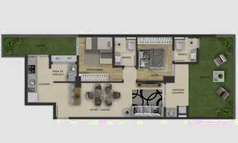 Imagem: Apartamentos tipo garden com plantas diferenciais