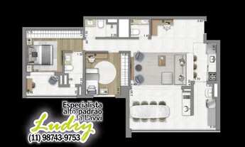 Imagem 4: Apartamento 94m² 3 Dormitorios c suite 2 vagas cobertas, metrô Brooklin