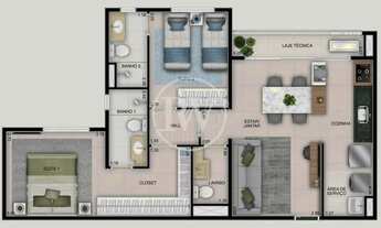 Imagem 3: Apartamento à Venda no Setor Bueno 2 Suítes 66m² Rua T-29 Goiânia