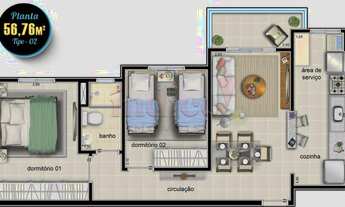 Imagem: Apartamento à venda 2 quartos 1 vaga Parque